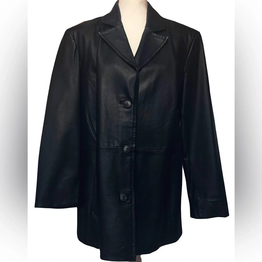 Worthington Genuine Leather jacket – Black | effortless‎ 90s quiet luxury